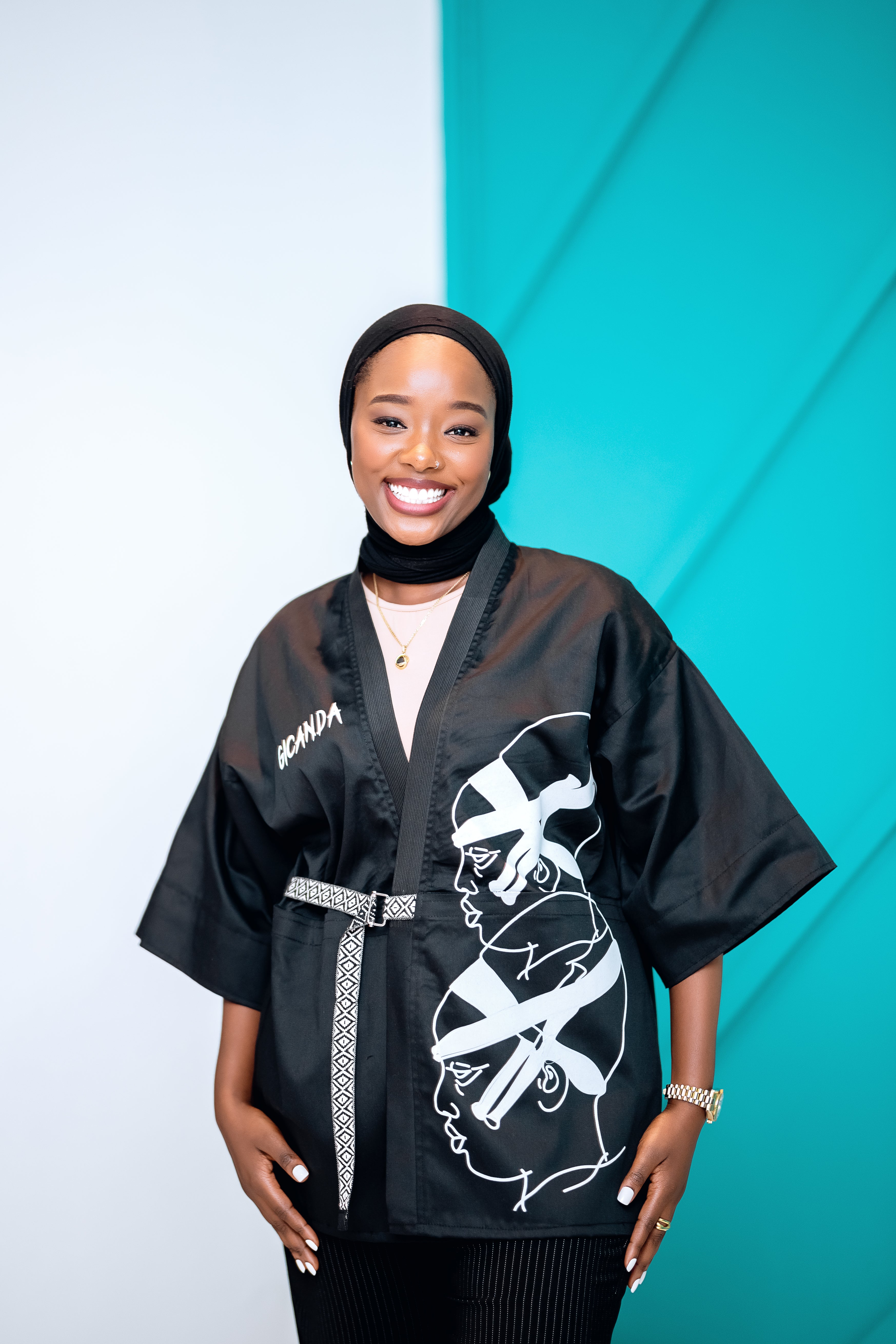 GICANDA black kimono shirt