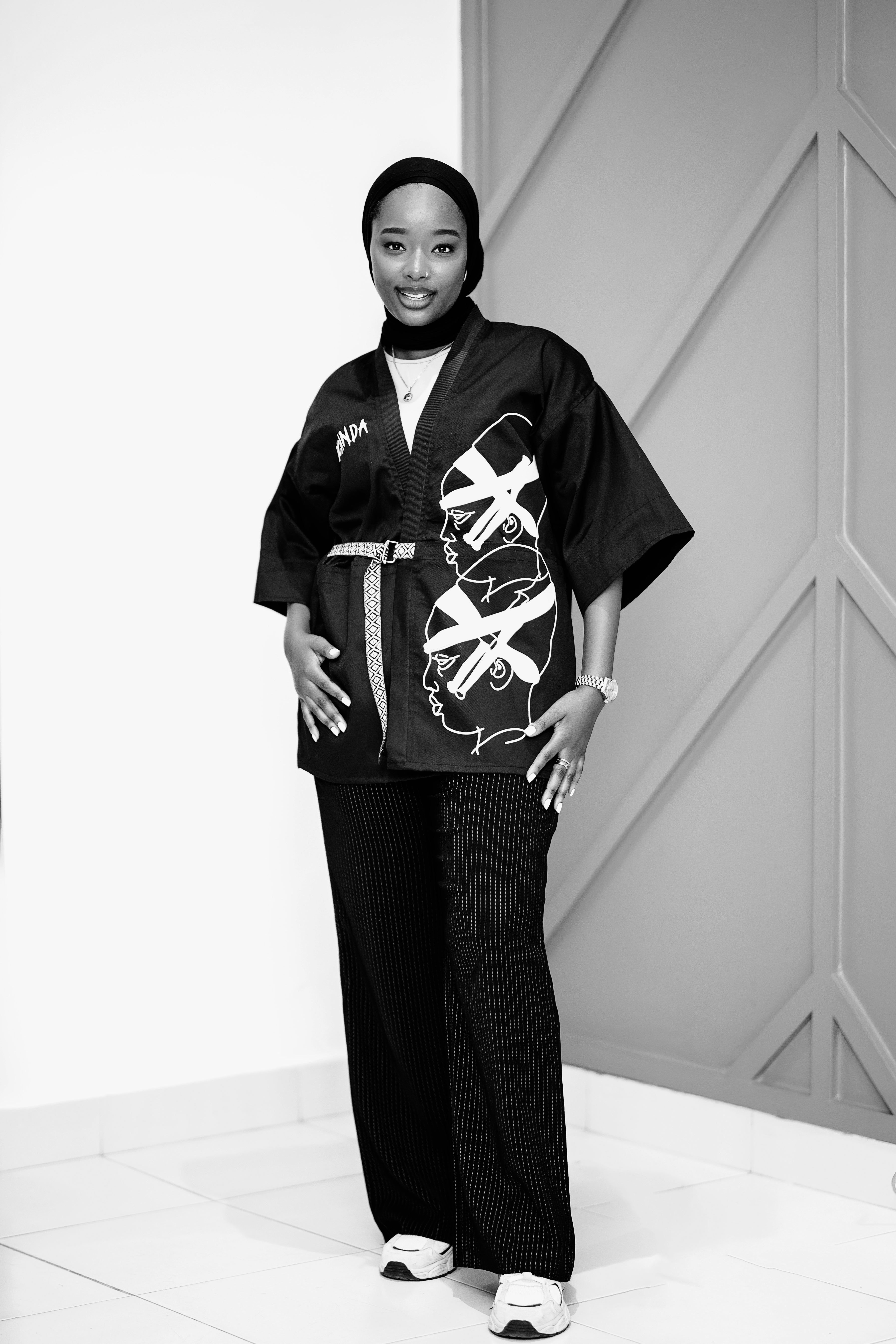 GICANDA black kimono shirt