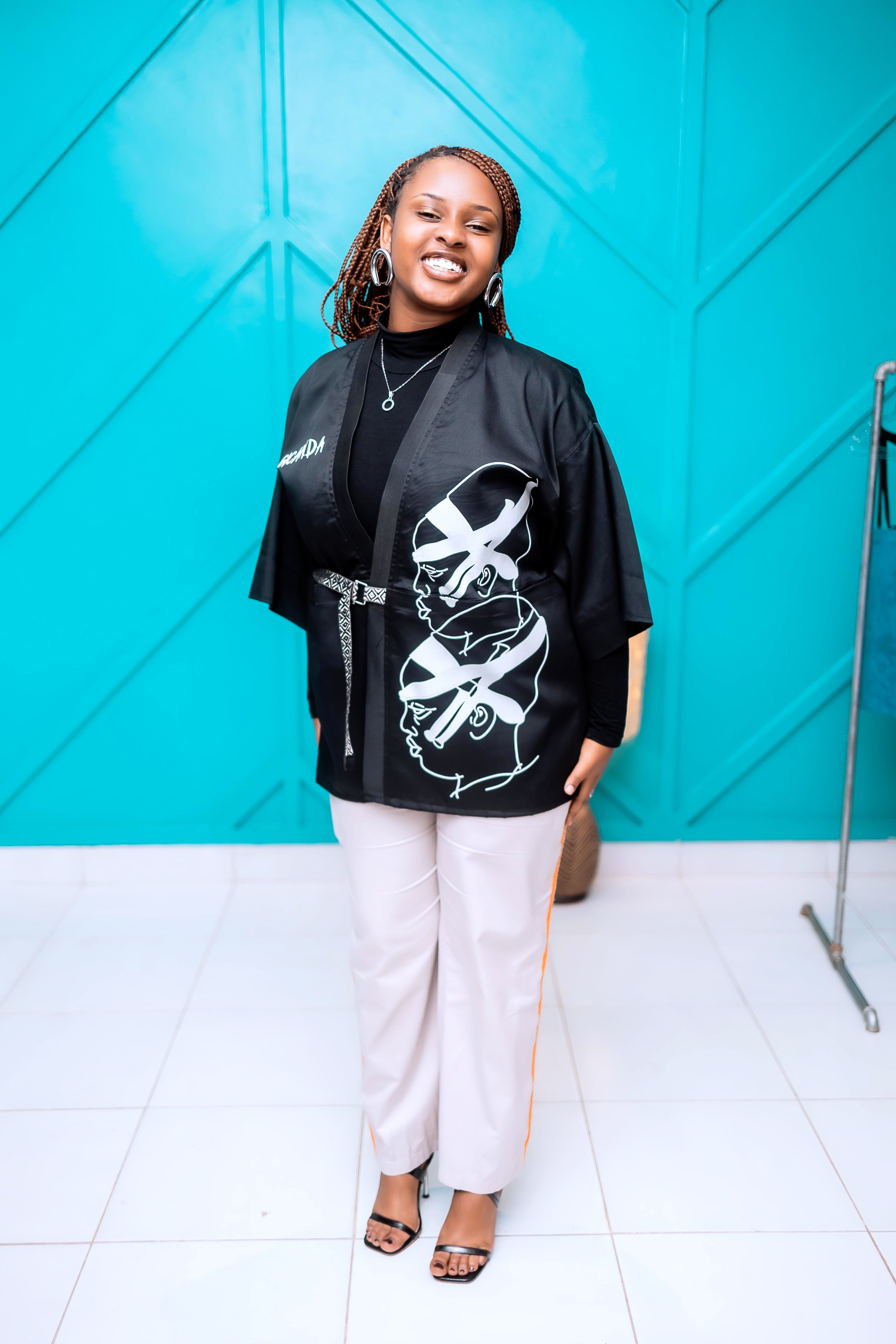 GICANDA black kimono shirt