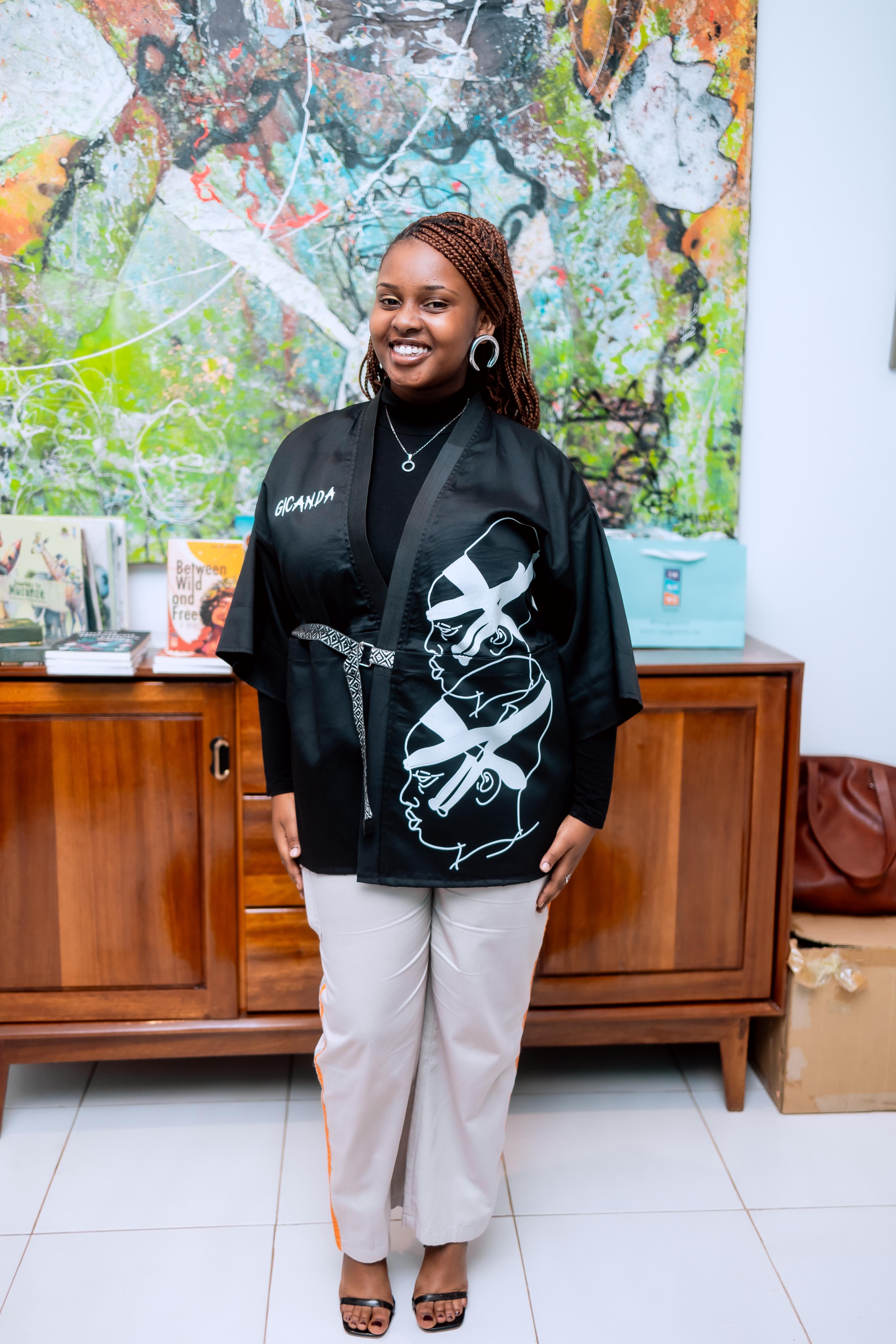 GICANDA black kimono shirt